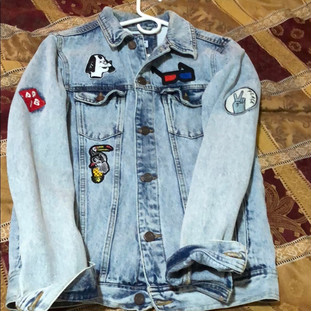 Pull & bear patched denim jacket